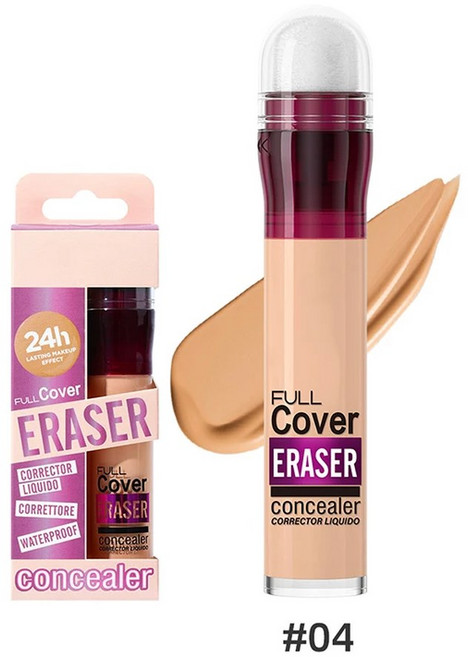 자연스러운 컨실러 여드름 헤드 흠집용 다크 및 창조 서클 스폰지 서클 색소 눈물 주근깨 침착 다크, 1개, 4