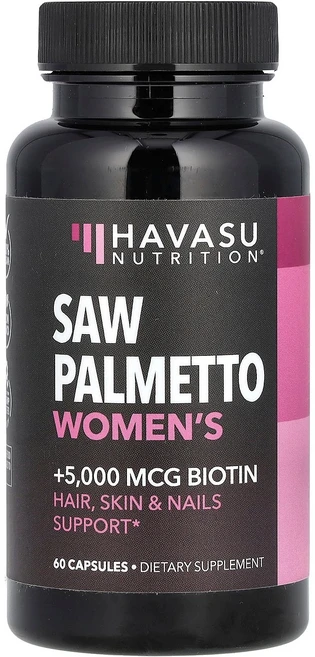 Havasu Nutrition Saw Palmetto Women's 60 Capsules, Havasu Nutrition, Saw Palmetto, 1개 - 쿠팡