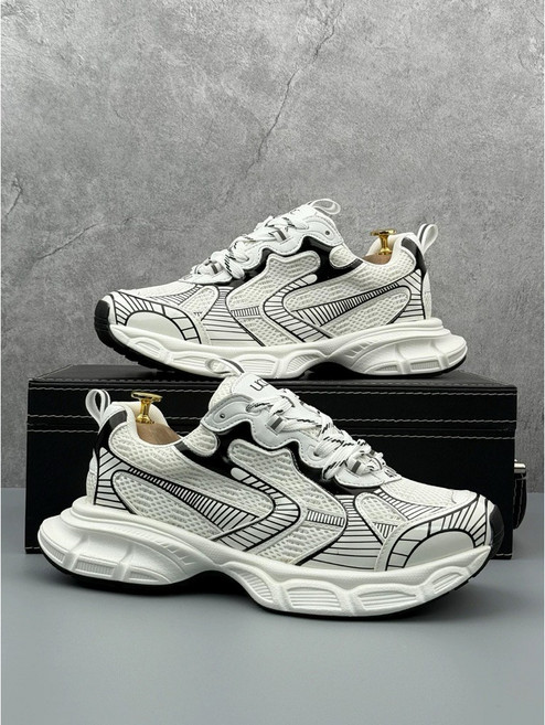 美式厚底老爹鞋 運動休閒拼接運動鞋