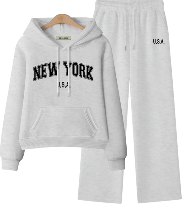 몰토벨리노 [ANSANGSA] 뉴욕USA 여성 후드 상하세트