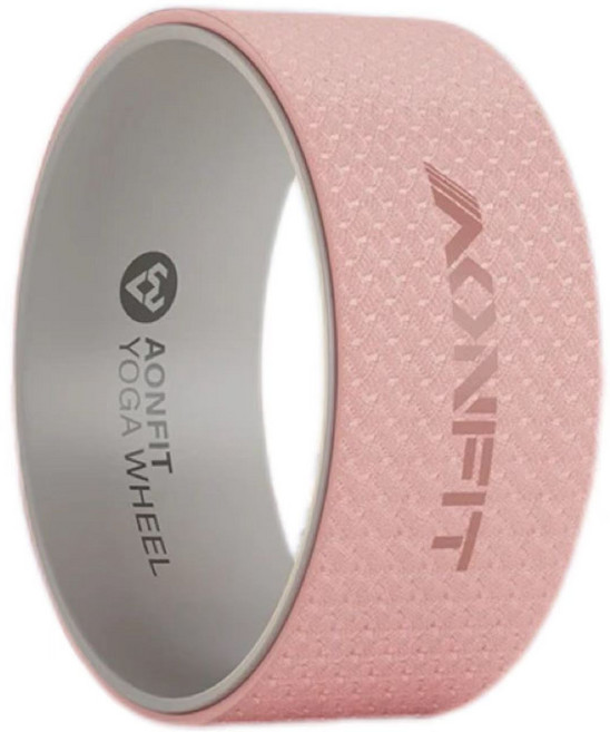 瑜伽輪 加寬 開背 初學者 專業 瑜伽器材 後彎神器 加大 滾背輪 普拉提圈, 瓔珞粉 迷你款【25*11.5CM】, 1個