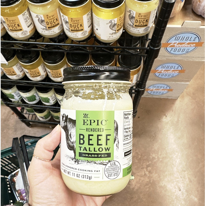 홀푸드마켓 쿠킹 오일 소기름 Grass-fed Beef Tallow 자연방목 소 기름, 1개, 312g