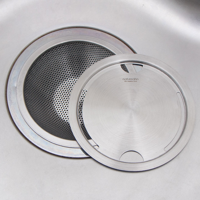 네이처안 304 올스텐 싱크대 거름망 + 커버 세트, 1세트, 1세트