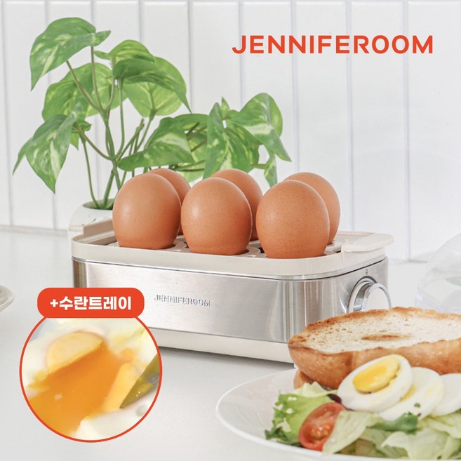 6구 스마트 계란찜기 에그보일러 플러스 수란찜기 수란메이커 JRK-EB1601SOM, 오트밀