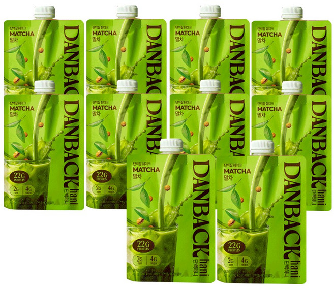 단백하니 단백질쉐이크 말차맛, 10개, 40g