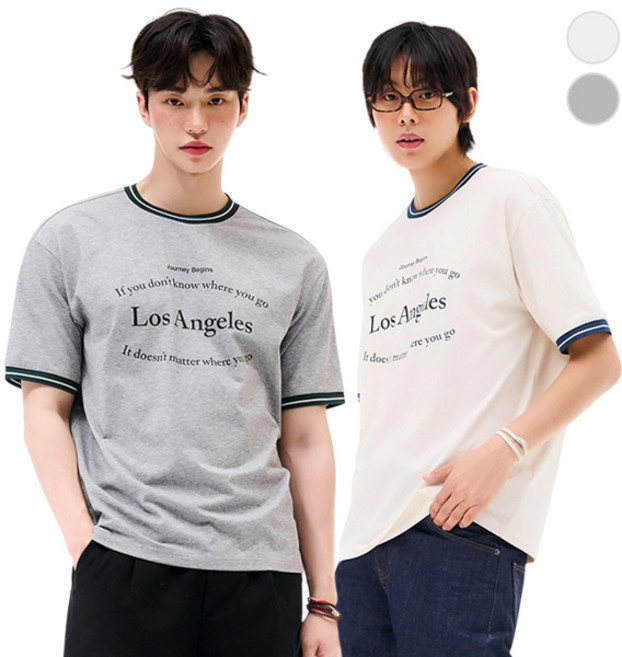 [체이스컬트] (MAN) URBAN 링거 배색 반팔 T-SHIRT2Color