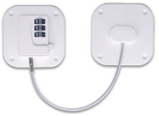 열쇠형 자물쇠 시건장치 도난방지 잠금장치 유리창 냉장고 서랍 옷장 캐비닛용, 블랙, 1개