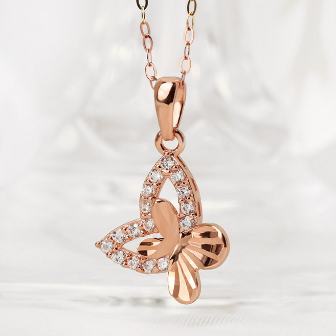 루이델라 14K 18K 여성 데일리 나비 바네사 금 목걸이 여자친구 선물