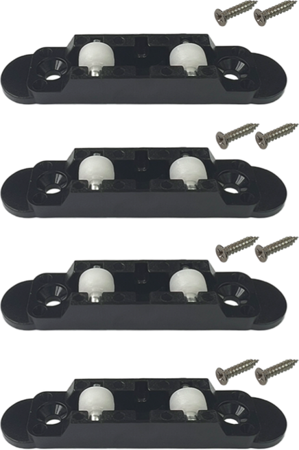 드림공간 미니호차 소가구롤러 롤러 PVC 미니롤러발, 4개, 블랙