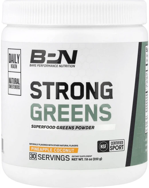 BPN Strong Greens 슈퍼푸드 그린스 분말 파인애플 코코넛 맛 222g(7.8oz) BPN (비피앤), BPN, Strong Greens, 슈퍼푸드 그린스 분, 1개 - 쿠팡