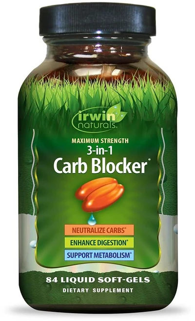 Irwin Naturals Maximum Strength 3-in-1 탄수화물 차단제 84개, 1개, 84정 - 쿠팡