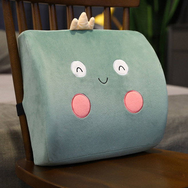 의자 등받이 쿠션 자동차 쿠션세트 의자등받이쿠션 차량용 허리 아케소 바디연구소 둥근, 귀여운 개구리