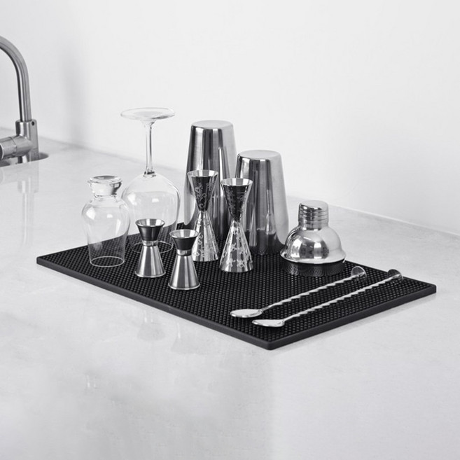 바매트 논슬립 실리콘드라잉매트 커피머신진동매트 식기건조매트(행주 1매 포함), L 30*60cm, 1개