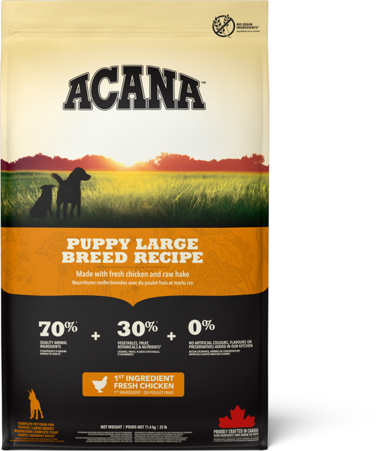 아카나 독 퍼피 라지 브리드, 1개, 11.4kg, 닭