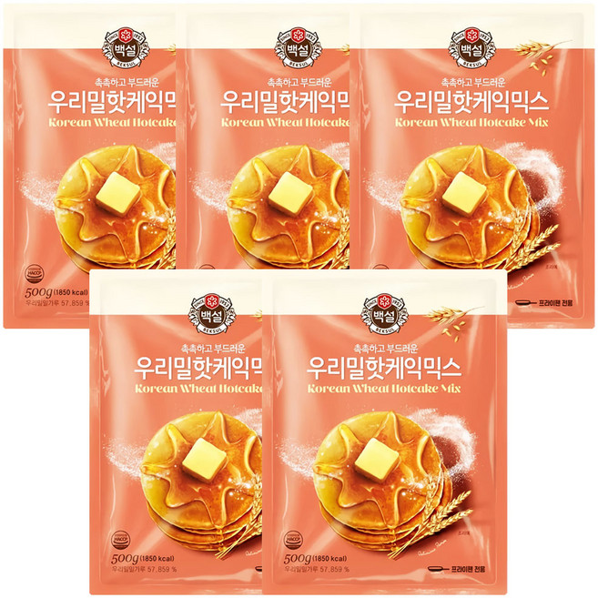 CJ제일제당 [CJ제일제당] 백설 우리밀 핫케익믹스 500g x 5개