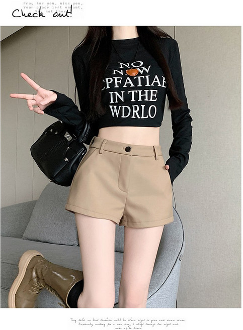 와이드 밀릭 여성 슬림 패션 정장 A라인 반바지