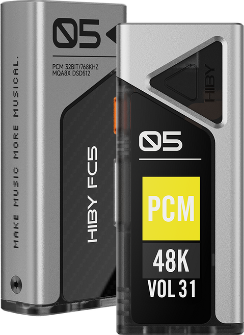 하이비 USB DAC 휴대용 MQA 고음질 이어폰 젠더 FC5 with display, 실버