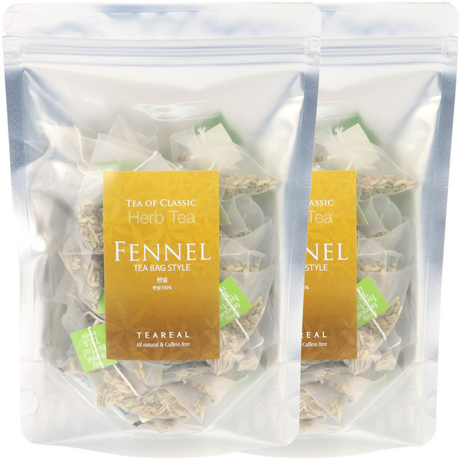 티리얼 펜넬차 삼각 티백차 50T 휀넬 허브티, 1.2g, 25개입, 2개