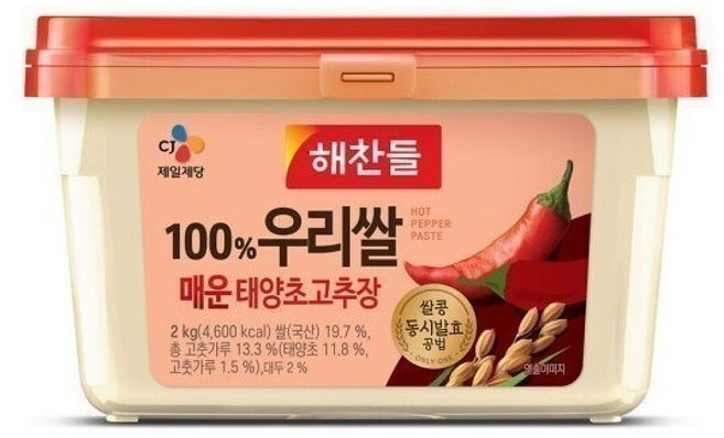 해찬들 우리쌀로만든 태양초 매운 골드고추장, 1개, 2kg