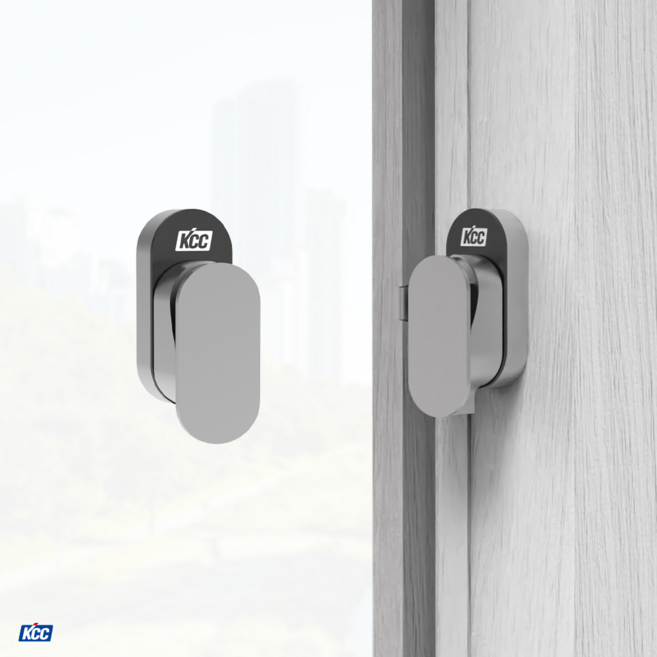 KCC 크리센트 샷시 문고리 잠금장치 걸쇠, 1개, 우측(창문 오른쪽 설치)