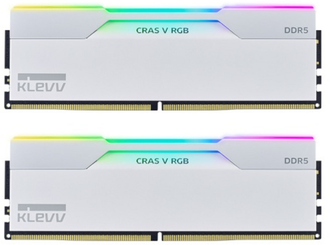 [에센코어] KLEVV DDR5 PC5-48000 CL30 CRAS V RGB WHITE 서린 [64GB (32GB*2)] (6000)