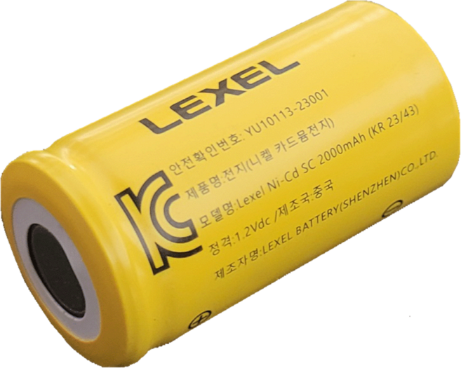 렉셀 e-Keep 니카드 SUB-C사이즈 KR-2000mAh 충전지 드릴 청소기 Ni-Cd 충전배터리, 1개, 1개입