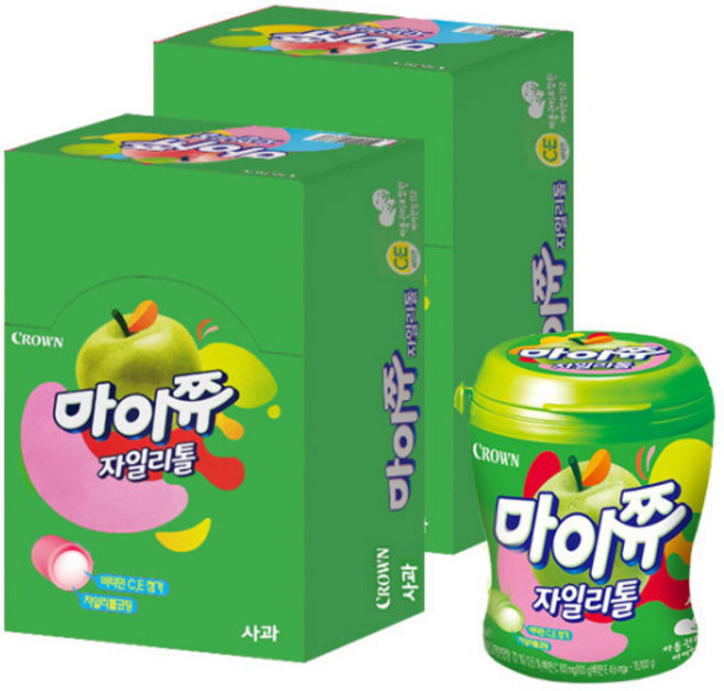 크라운 마이쮸 자일리톨 용기 사과 110gx6개+6개(총12개)