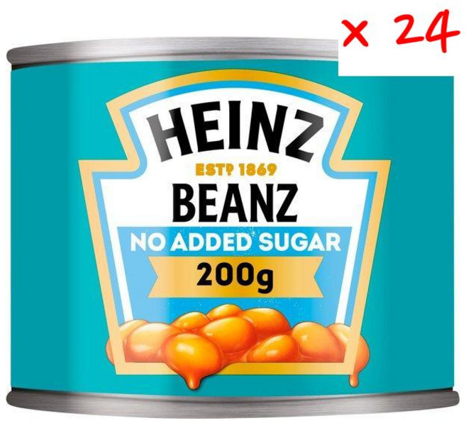 하인즈 No 애디드 슈가 베이크 빈스 인 어 리치 토마토 소스, 200g, 24개