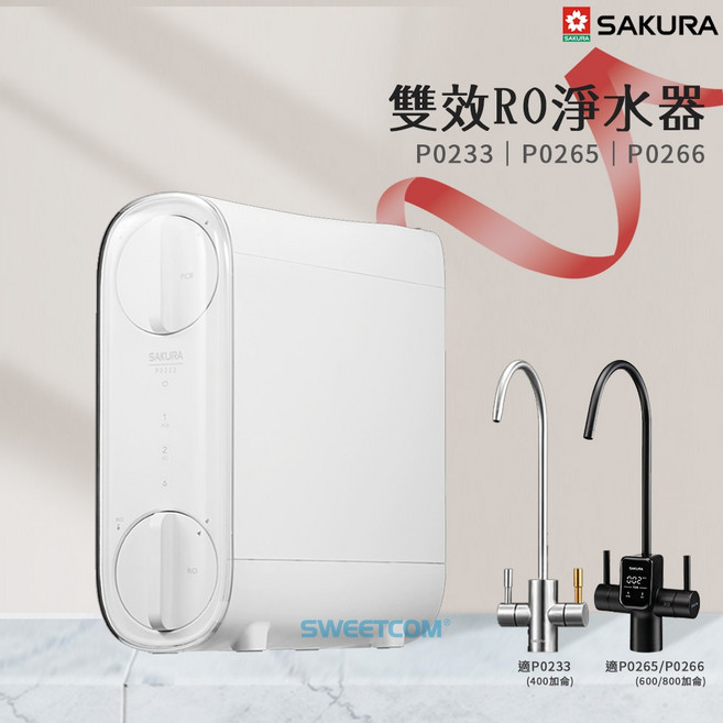 SAKURA 雙效RO淨水器 P0233 P0265 P0266, 1個