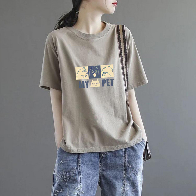 短袖t恤女夏純色上衣2026年新款寬松韓版大碼女裝女士半袖體桖潮