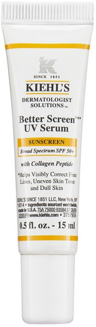 Kiehl's Since 1851 키엘스 미니 베터 스크린™ UV 세럼 SPF 50+ 콜라겐 펩타이드 함유 페이셜 선스크린, 01번0.5 oz / 15 ml