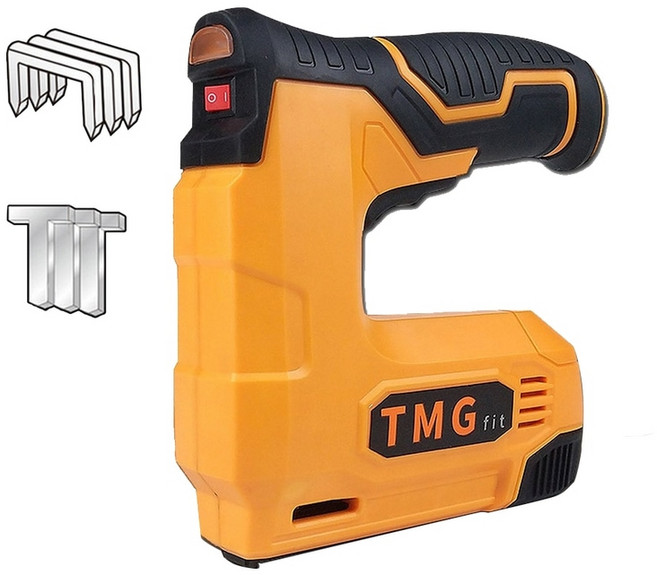 전동 목공 석고 타카 목재 네일건 스테이플 건 휴대용 전기 태커 건 공구 1300mah 리튬 배터리 전기 네일 건, CHINA, 1개