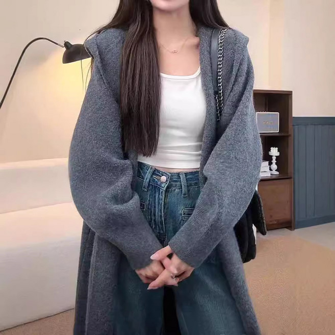 스타일닥터 여성 롱 스웨터 캐주얼 니트 카디건 스웨터