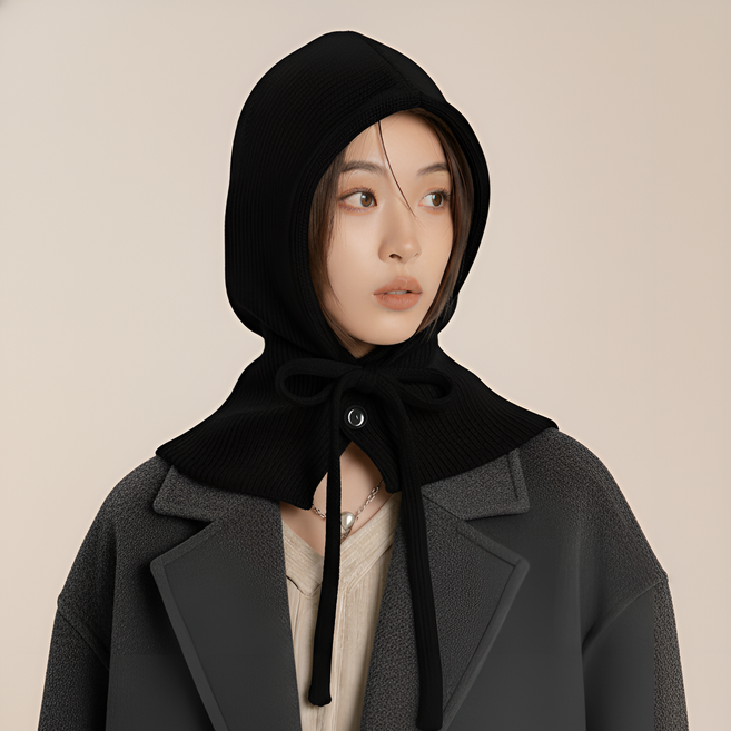 루네로 어반코지 도톰 후드워머 바라클라바 남여공용, 시크블랙, 1개