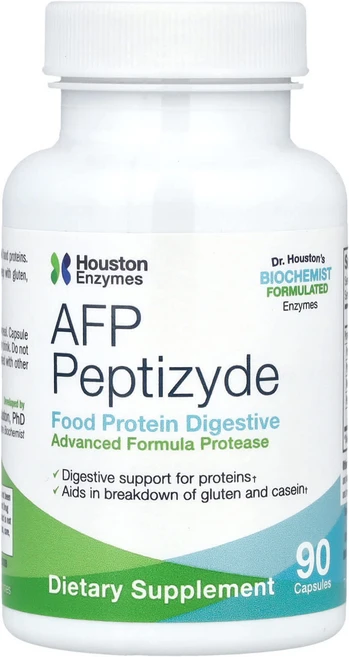 Houston Enzymes AFP 펩티자이드 90 캡슐, HoustonEnzymesAFP펩티자이드90캡슐, 1개, 90정 - 쿠팡