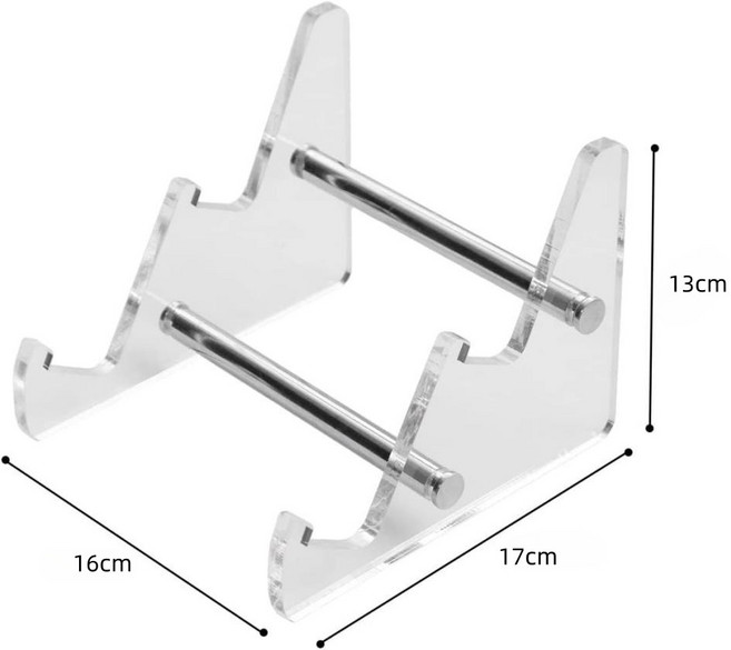 쓰임새 키보드 거치대 보관함 진열대 정리 아크릴, 1개, 투명 2단