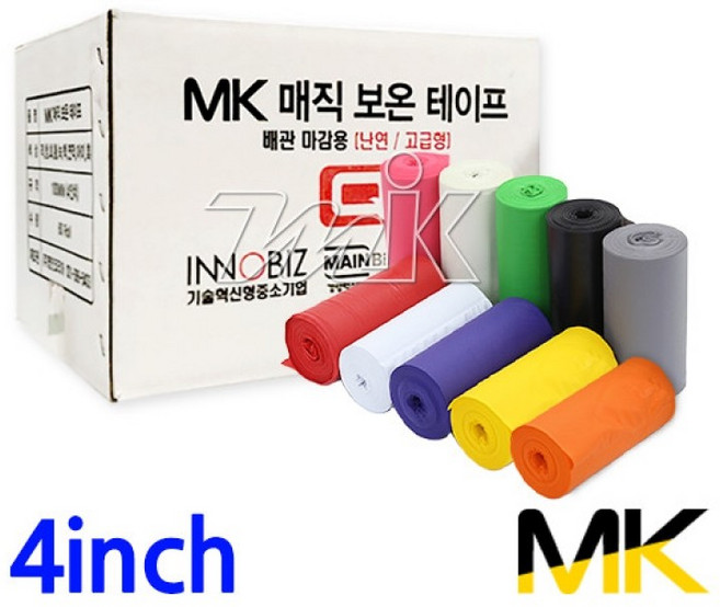 매직보온테이프1박스 60개 4인치 난연 MK 배관테이프 배관보온테이프 자재 배관자재 수도배관자재 (14201), 1개