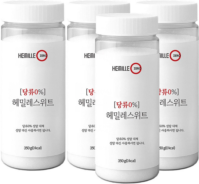 헤밀레 스위트 대체당 설탕 감미료, 4개, 350g