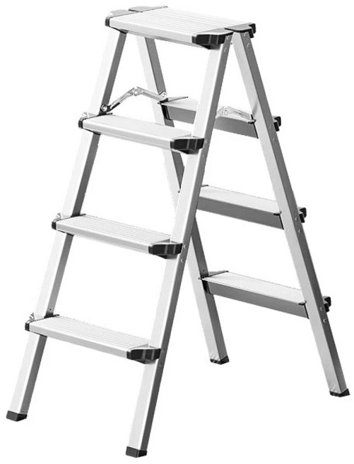 鋁合金折疊梯 雙面輕便收納家用梯, 1個, 四步款
