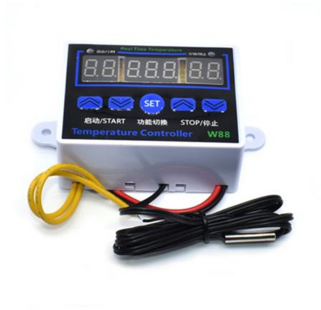 12V/220V 10A 디지털 LED 온도 컨트롤러 온도 조절기 제어 스위치 센서 온도 조절기 W1411, 01 110-240V