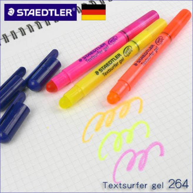 STAEDTLER 施德樓 果凍螢光筆 MS264 色彩清晰清楚 德國製造, 藍, 1支