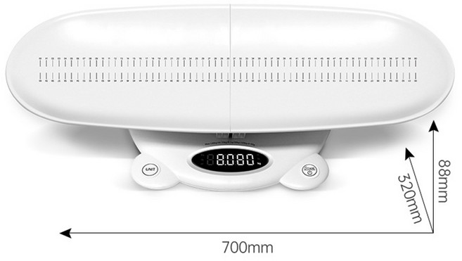 코코 가정용 아기 체중계 & 반려동물 저울 신생아 전자 정밀 저울 120kg 엄마와 아기 체중계, 1개, 흰색, 색깔