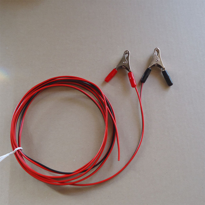 세이브솔라 악어클립(중) 전선연결 100cm 전선, 백색, 1개