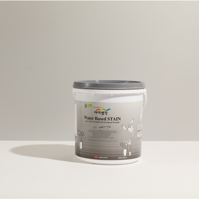 삼화페인트 아이생각 수성스테인 3.5L 친환경 냄새없는 수용성 스테인, 그레이, 1개