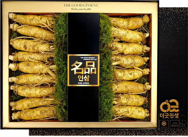 더굿진생 인삼선물세트 수삼선물세트 8종셋트, 1.3kg, 1세트, 6호(1300g 17~20뿌리)
