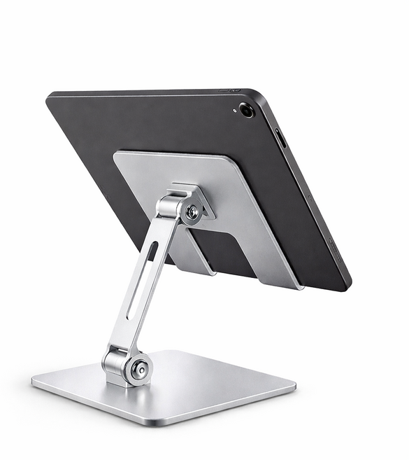 위빙픽 탁상용 각도조절 태블릿 핸드폰 거치대, 1개, 실버