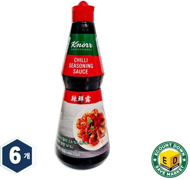 크노르 칠리시즈닝소스 1박스 6개, 1개, 2.4L