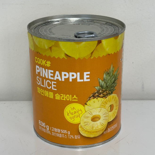 쿡샾 파인애플 슬라이스, 836g, 4개