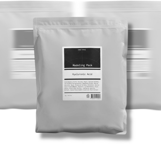 원씽 대용량 모델링팩 유수분밸런스 수분충전 윤기탄력 각질케어 쿨링진정 #히알루론산, 2개, 1개입