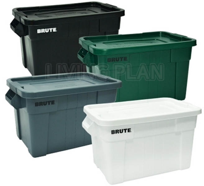 리빙플랜 러버메이드 브루트 토트박스 75L 9S31, 검정, 1개